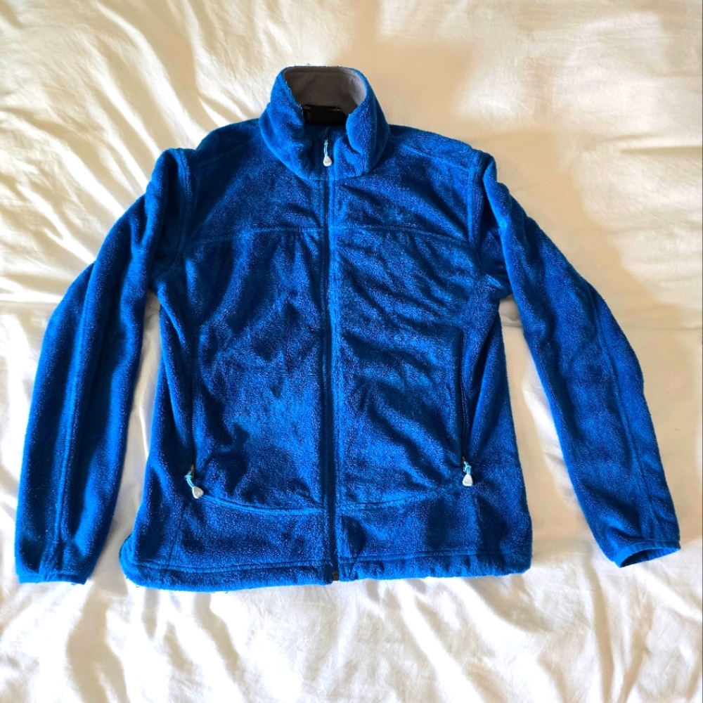 Mountain Hardware blue fleece full zip jacket womens Medium